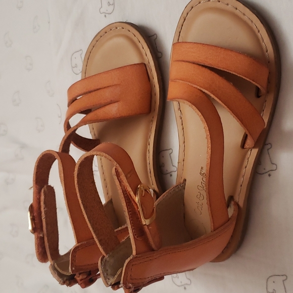 Cat & Jack brown sandals. 7C. - Picture 4 of 5